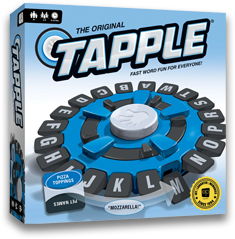 The Original Tapple is the award-winning, fast paced word game that gives players a rush of excitement as they race to beat the clock! Tapple board game box image