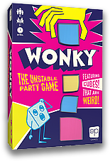 Wonky® is a party game with a hint of playful tension. Wonky game box image